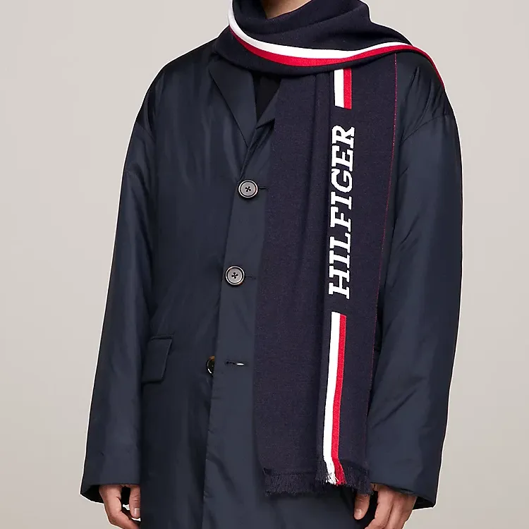 Tommy Hilfiger Knit Scarves Men's Marine Blue-2