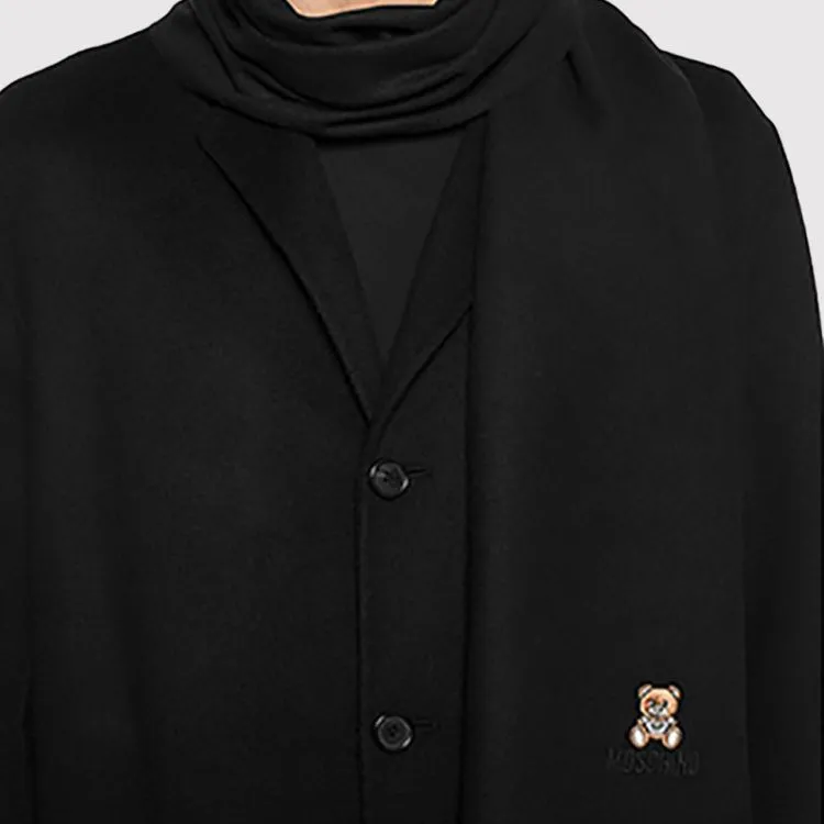 MOSCHINO Knit Scarves Unisex Black-3