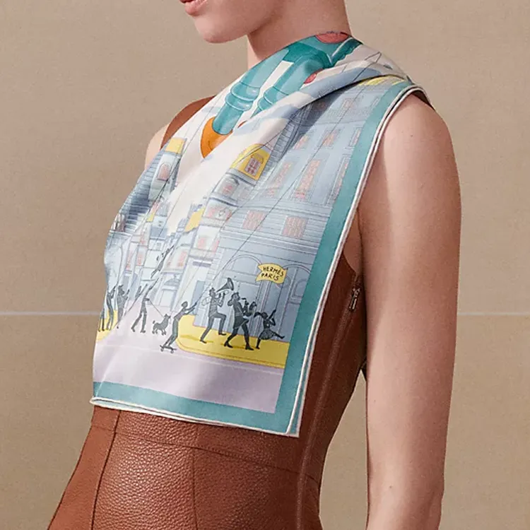 HERMES Silk Silk Silk Scarves Women's Multicolor-1