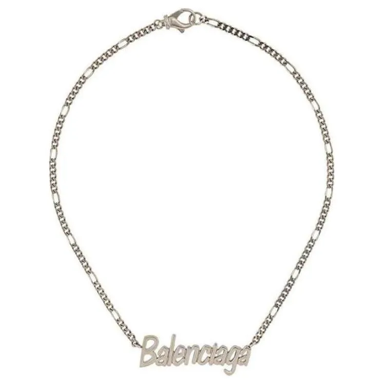 Balenciaga Metal Necklaces Men's Silver-1