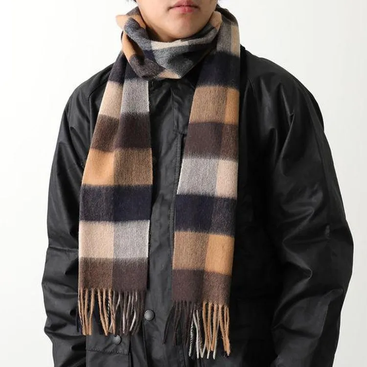 BARBOUR Wool Knit Scarves Men's Multicolor-3