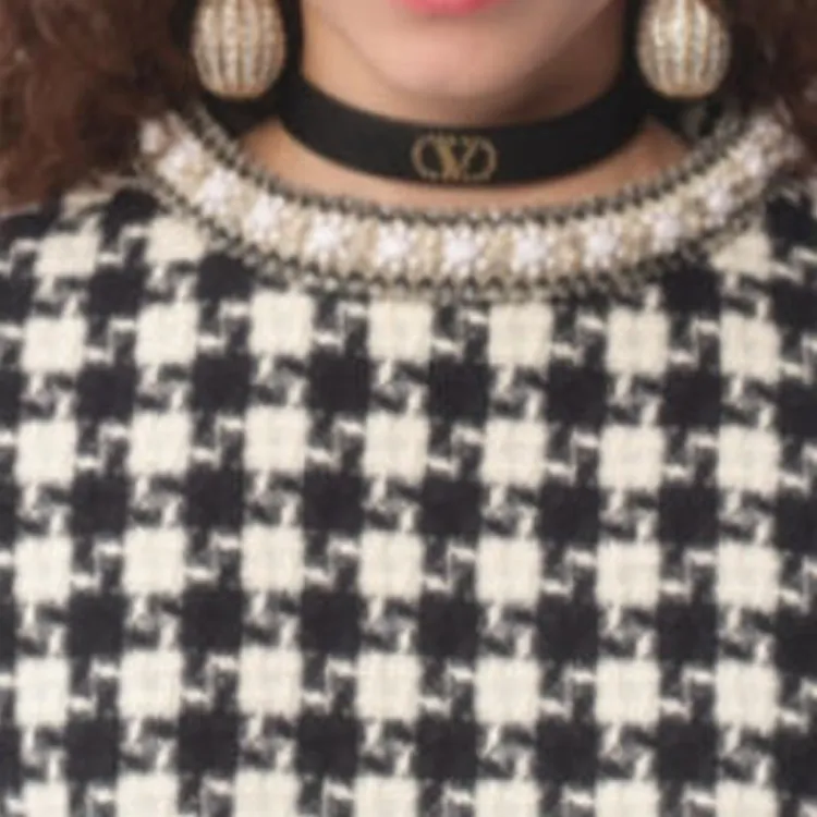 Valentino Calfskin Necklaces Women's Black-2