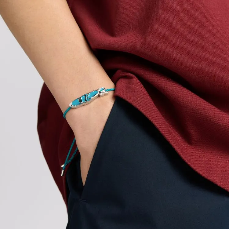 DIOR Brass, Polyester, Resin Bracelets Men's Blue-1