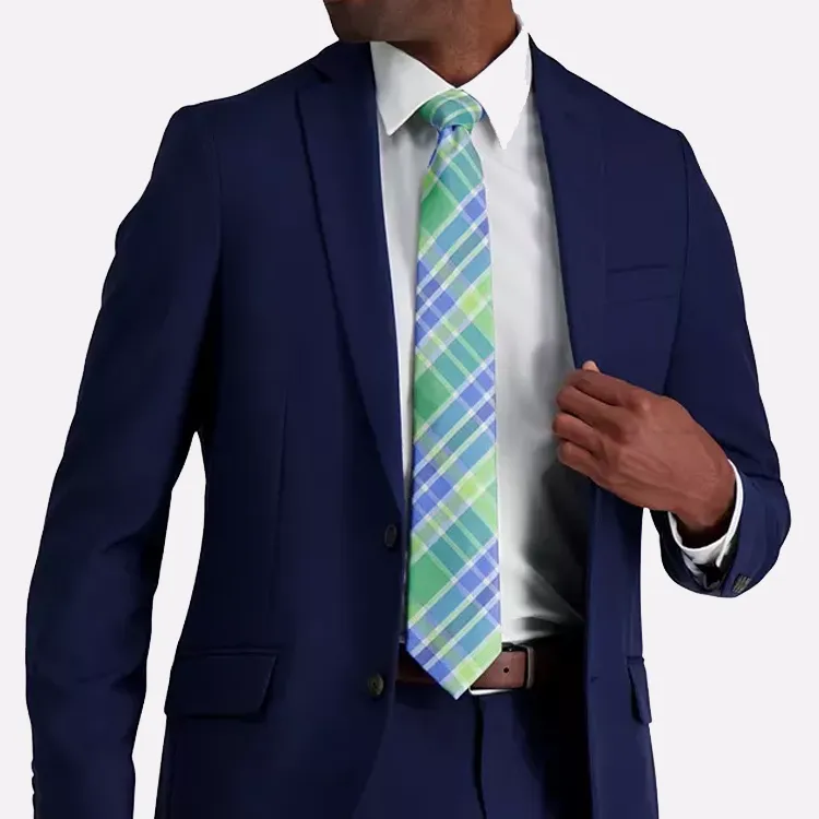 Tommy Hilfiger Polyester, Silk Ties Men's Green Blue-3