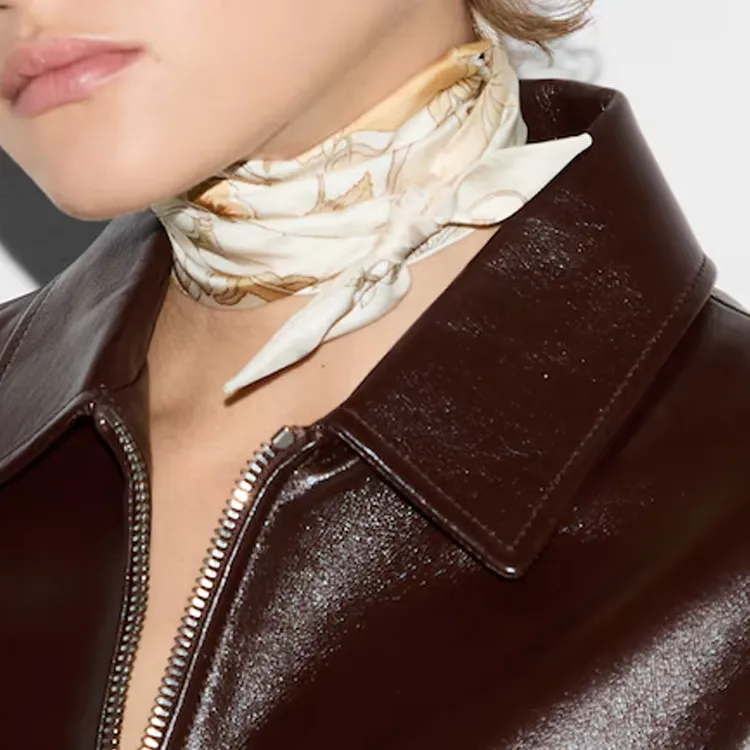 GUCCI Silk Silk Scarves Women's White-2
