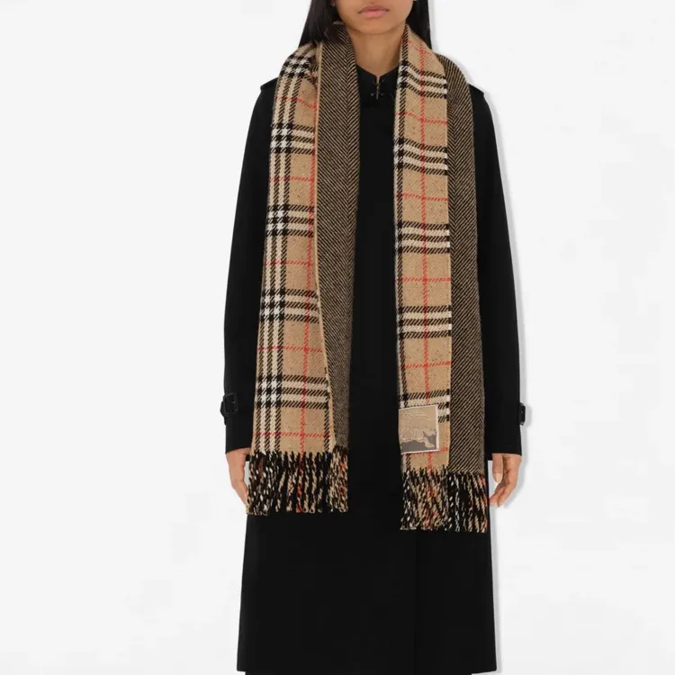 Burberry Reversible Checked Cashmere Scarf-3