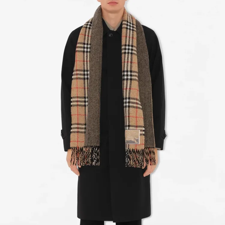 Burberry Reversible Checked Cashmere Scarf-4