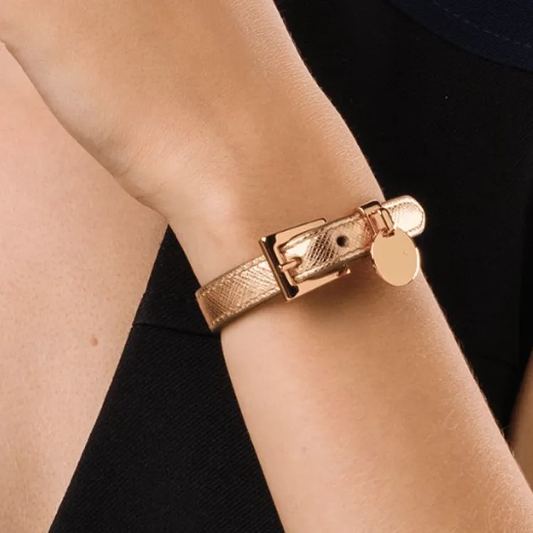 PRADA Leather Bracelets Women's Gold-1