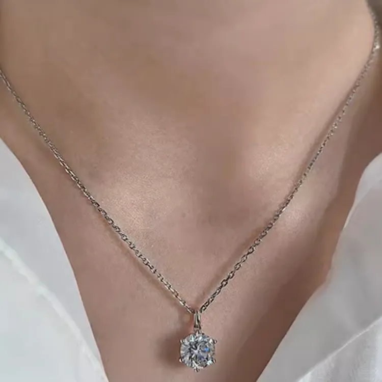ICEWALD 9K Gold Diamond Necklaces Unisex Silver-2