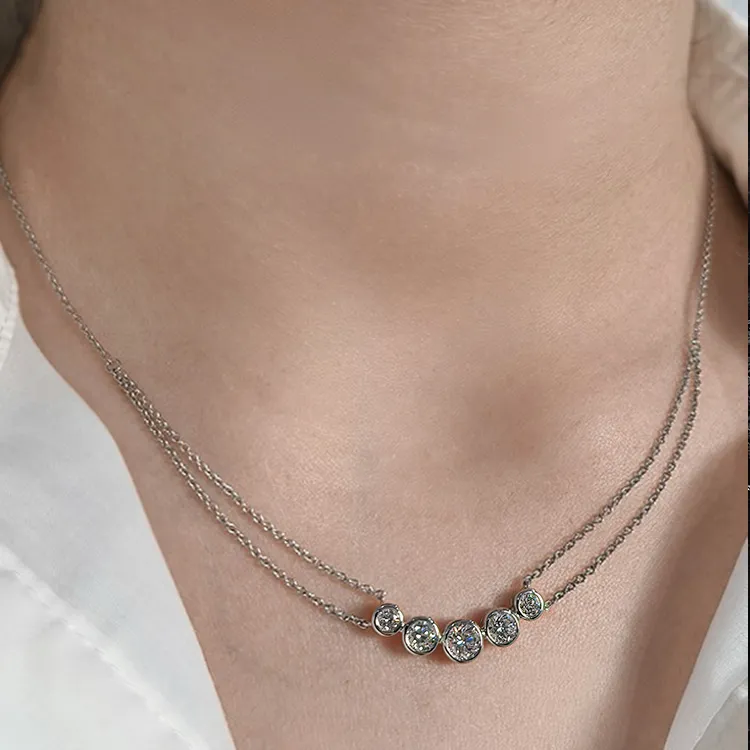 ICEWALD 18K Gold Diamonds Necklaces Unisex Silver-1