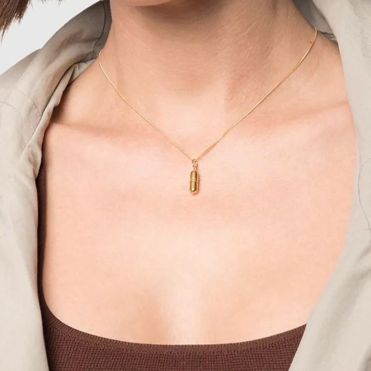 True Rocks Mini Pill Pendant Necklace-2