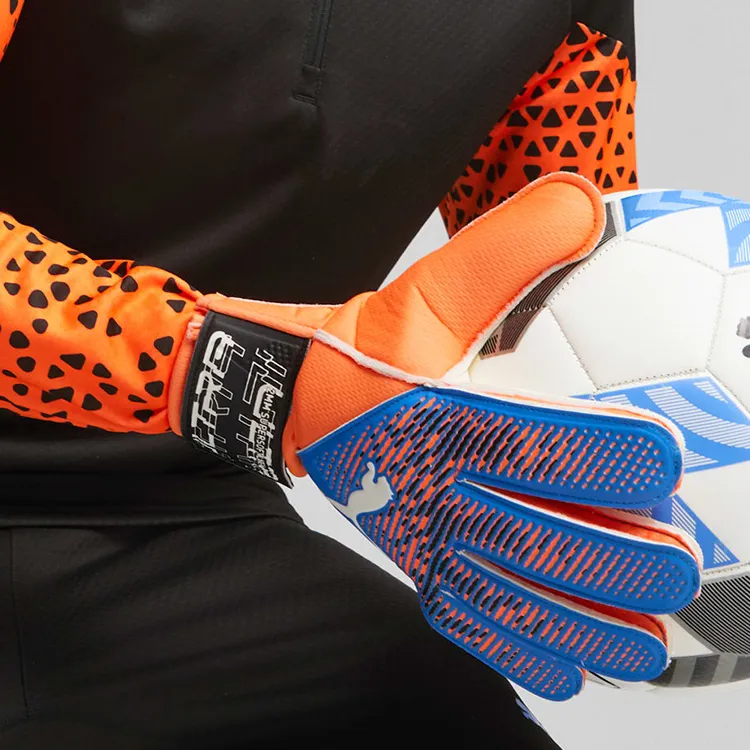 PUMA Polyester Latex Ethylene Vinyl Acetate Sports Gloves Women's Orange Blue-1