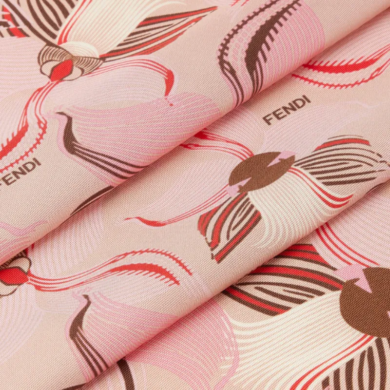 FENDI Silk Knit Scarves Women's Pink-2