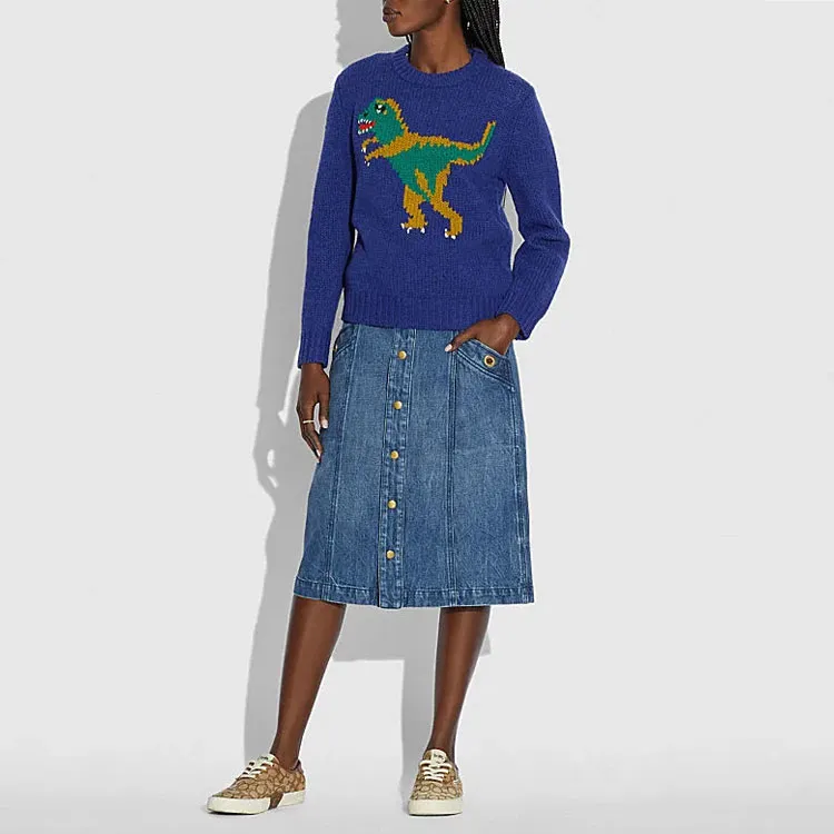 COACH Rexy Sweaters Women's Navy-1
