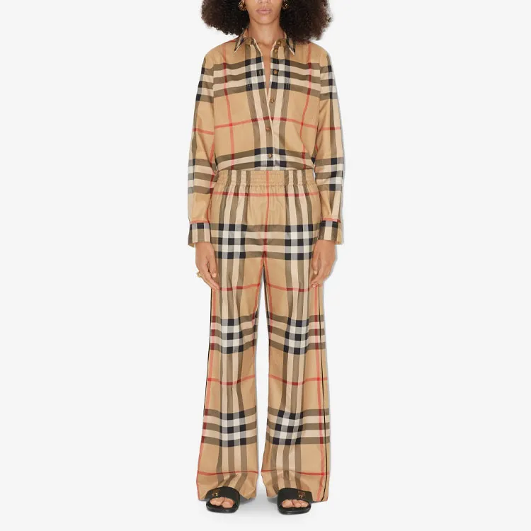 Burberry Check pattern Cotton Trousers-2