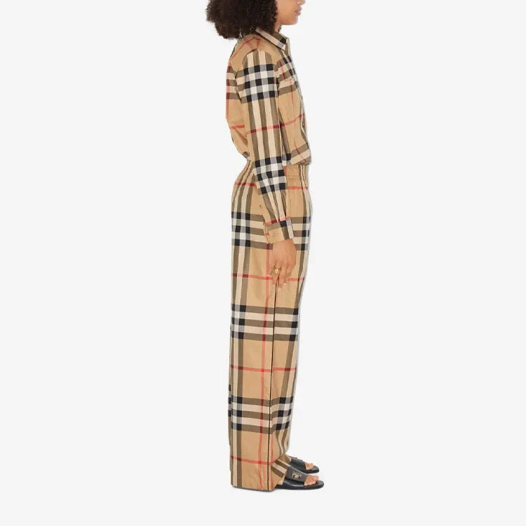 Burberry Check pattern Cotton Trousers-4