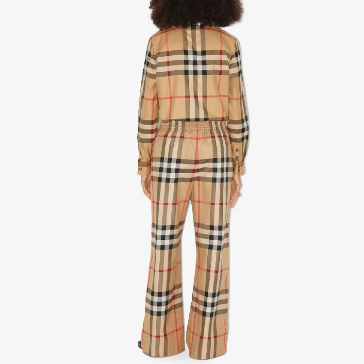 Burberry Check pattern Cotton Trousers-3