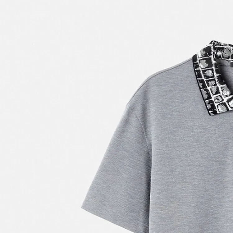 VERSACE Polo Shirts Men Gray-5