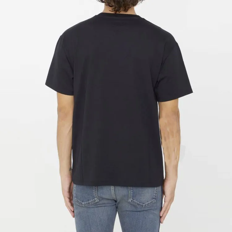 CELINE Embellished Logo Embroidered Cotton Jersey T Shirt-3