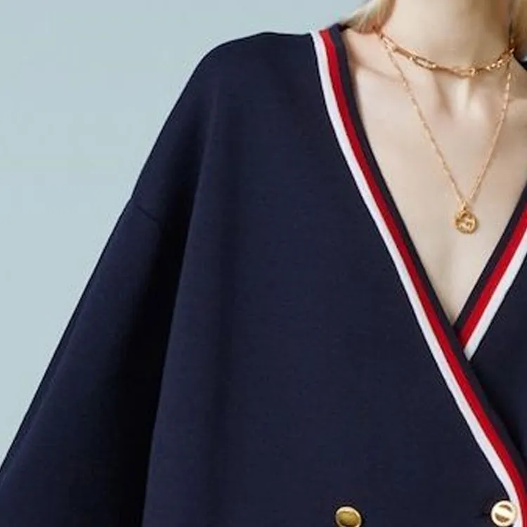 GUCCI Double Breasted Striped Knit Cardigan-4