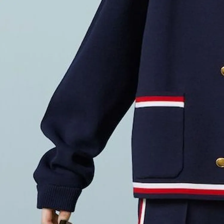 GUCCI Double Breasted Striped Knit Cardigan-5