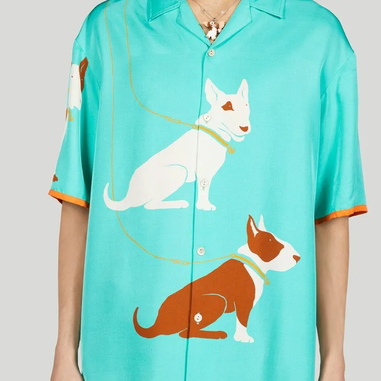 GUCCI Shirts Men Turquoise-3