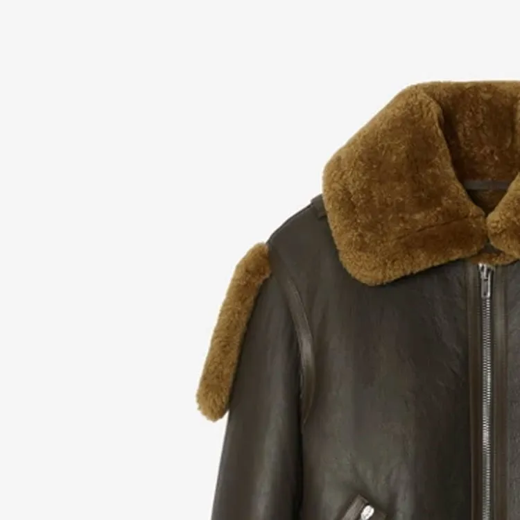 Burberry Shearling Leather Aviator Jacket-2