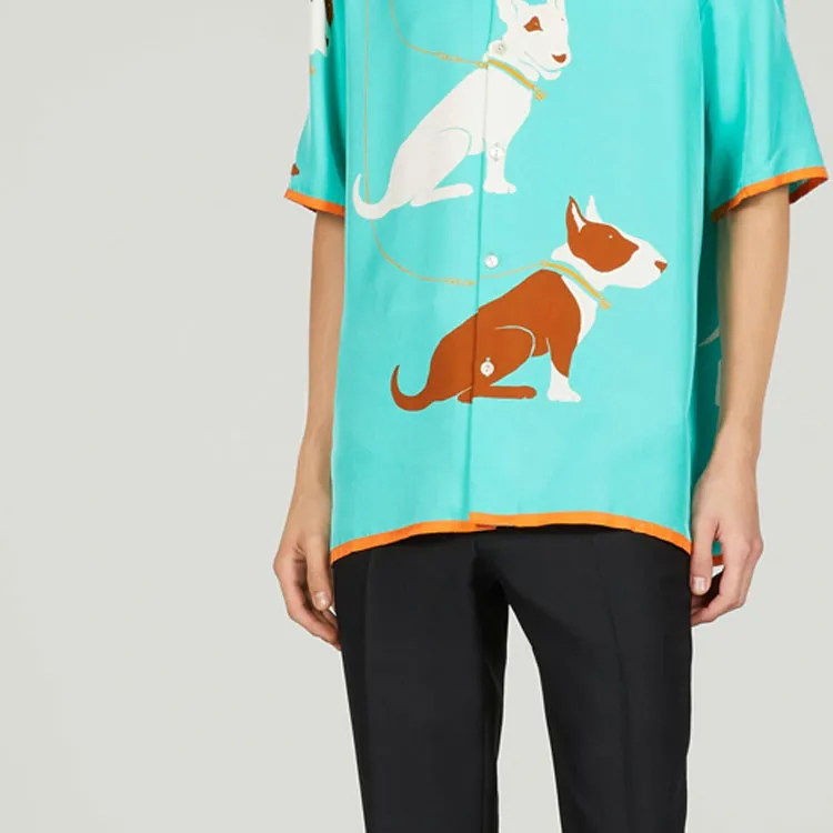 GUCCI Shirts Men Turquoise-5