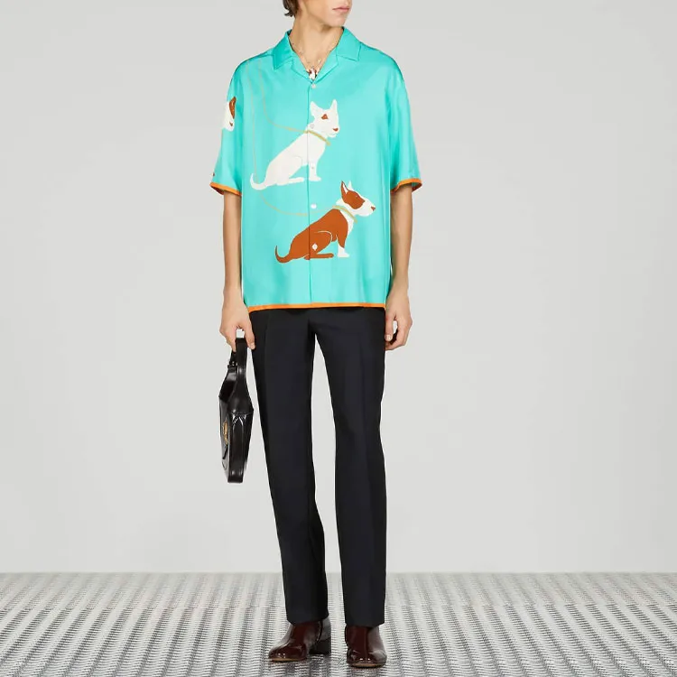 GUCCI Shirts Men Turquoise-1