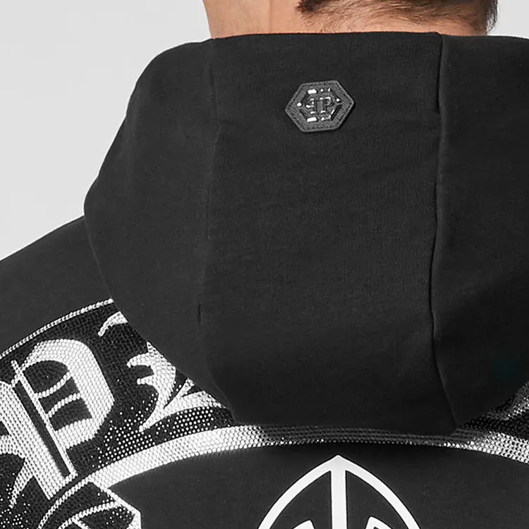PHILIPP PLEIN Logo-print Pullover Hoodie-4