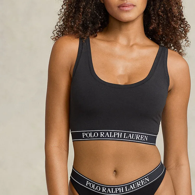 Polo Ralph Lauren FW23 Slim Fit Racerback Sport Vests Women's Black-2