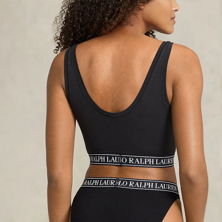 Polo Ralph Lauren FW23 Slim Fit Racerback Sport Vests Women's Black-3