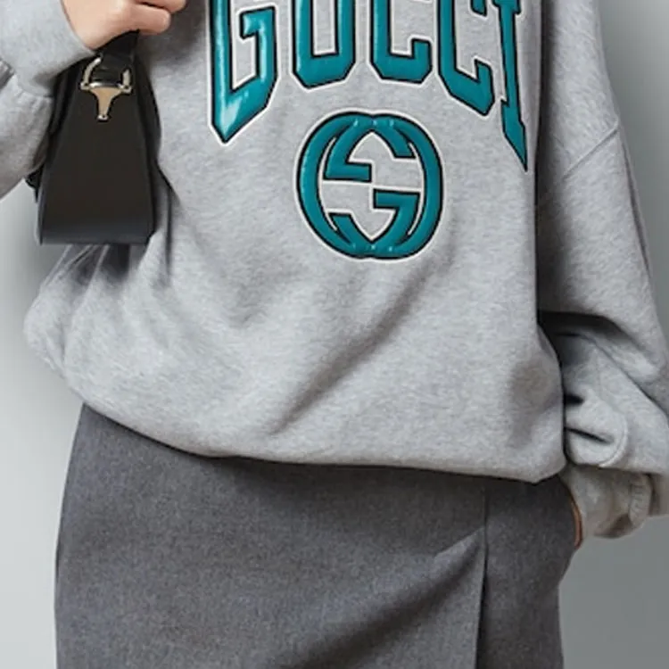 GUCCI Logo Patch Turtleneck Sweatshirt-5