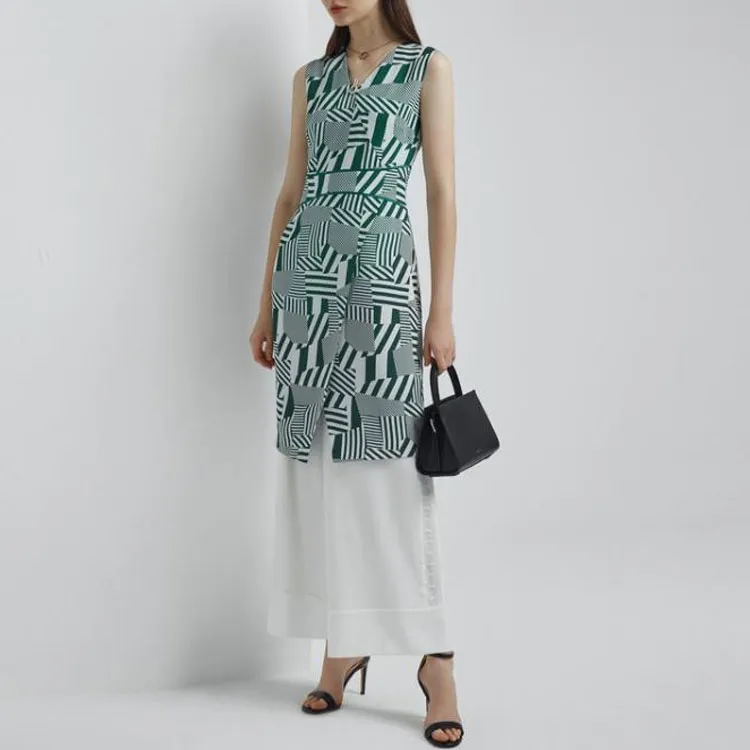 Ports 1961 Sleeveless Dress Women's Forest Green-3
