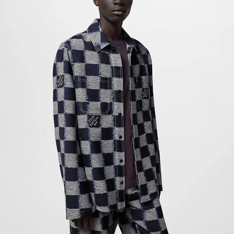 LOUIS VUITTON 2010s Damier Azur Shirt-4