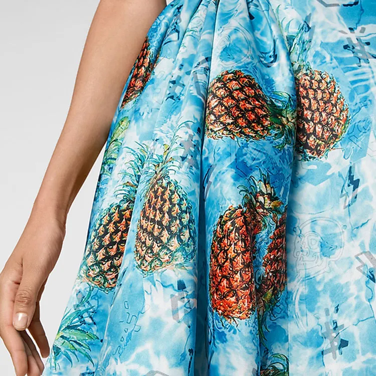 PHILIPP PLEIN Duchesse Pineapple Skies print Mini Dress-3