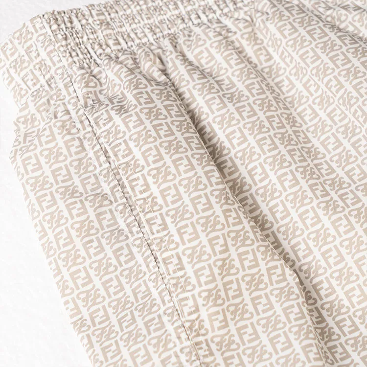 FENDI SS22 Casual Shorts Men's Brown-4