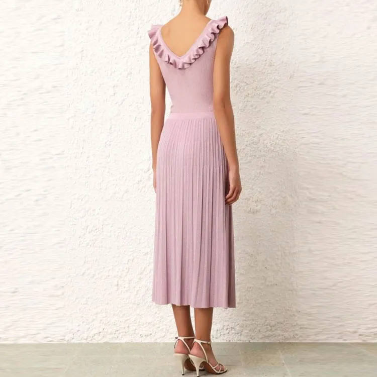 Zimmermann Waverly V Neck Ribbed Top-3