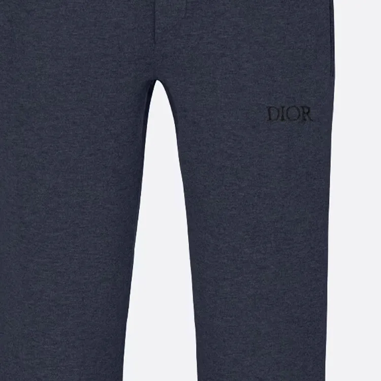 DIOR Knitted Sweatpants Men's Marine Blue-6
