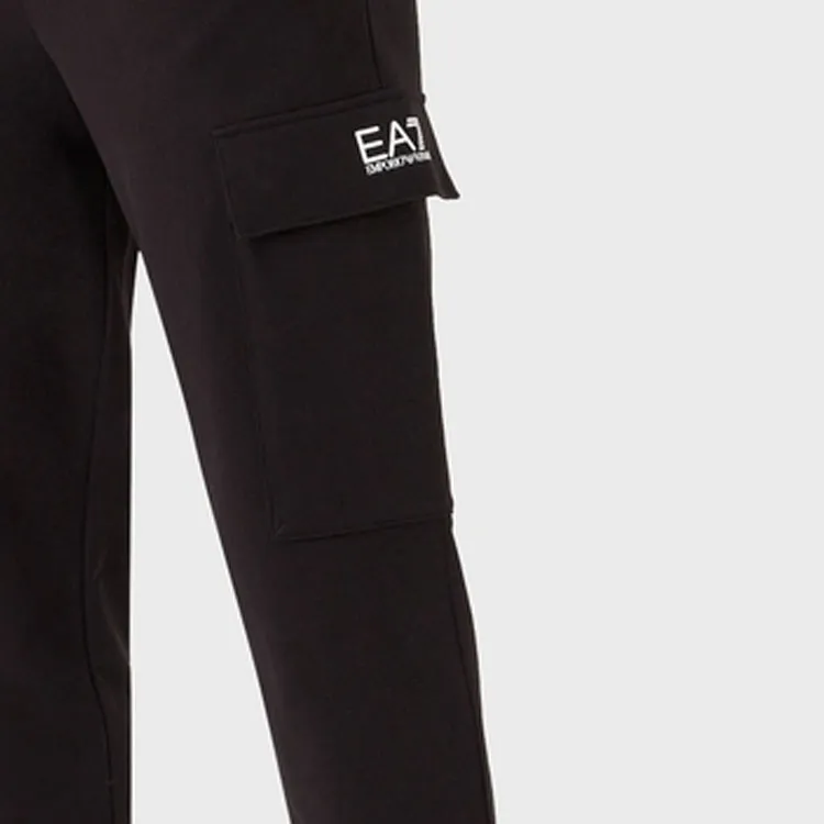 EMPORIO ARMANI Logo Printed Elasticated Waistband Cargo Trousers-4