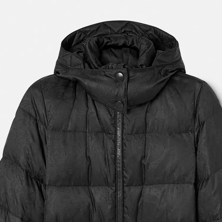 VERSACE Barocco print Belted Puffer Jacket-4