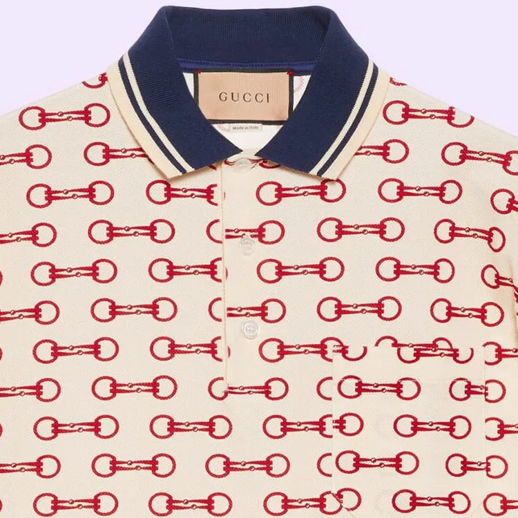 GUCCI FW22 Polo Shirt Men's Ecru-5