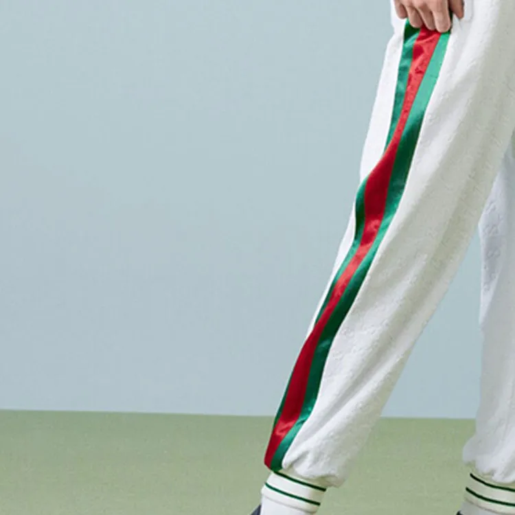 GUCCI SS23 Knitted Sports Pants Men's White-4
