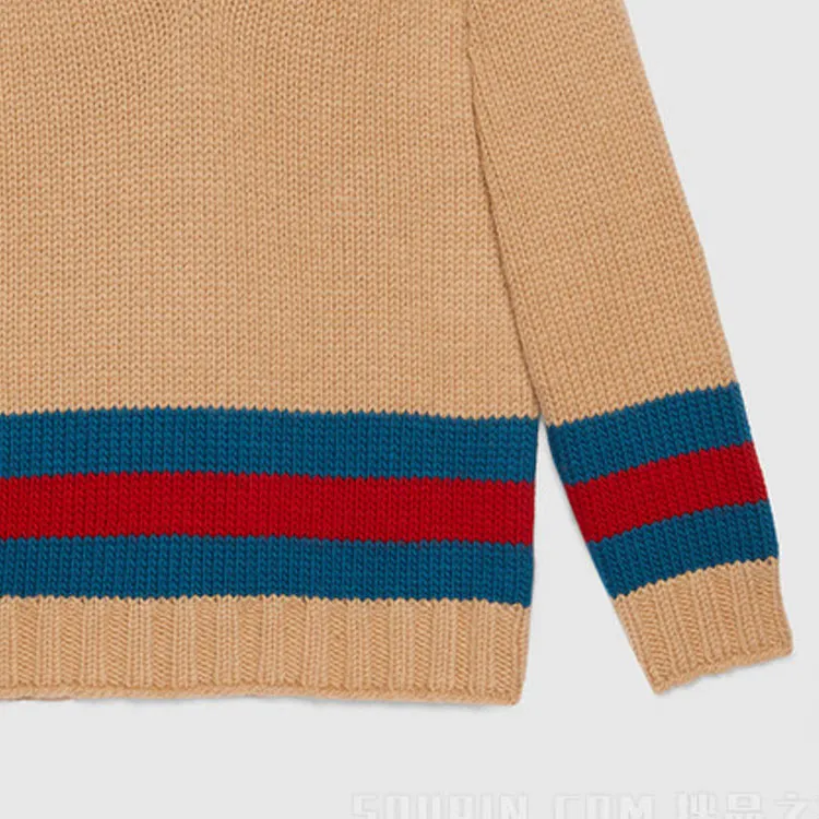 GUCCI Fine Mohair Wool Webbed Sweater-5