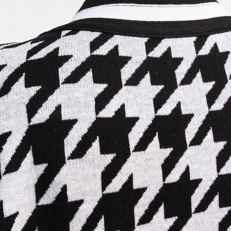 BALMAIN Houndstooth Knitted Cardigan-5