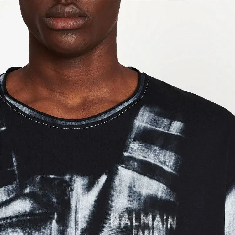 BALMAIN T-Shirts Men Black-4