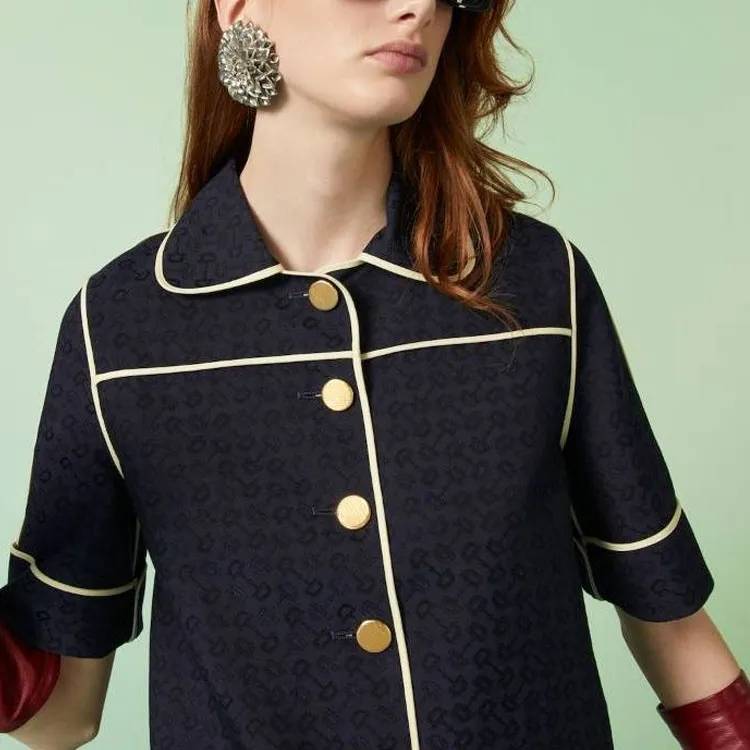 GUCCI Short Sleeved Dresses Women's Black-5