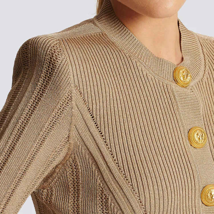 BALMAIN FW22 Knitwear Women's Khaki-5