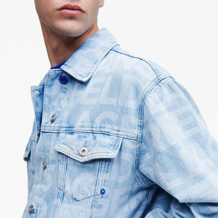 KARL LAGERFELD Denim Jacket Men's Light Blue-4