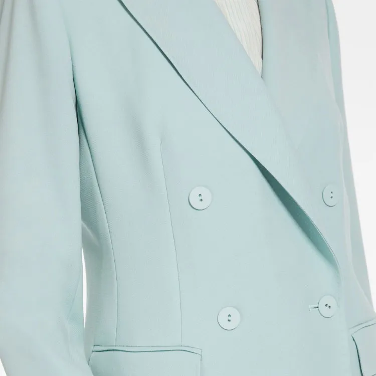 MaxMara Business Suits Coats Women's Aqua Blue-4